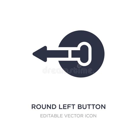 Round Left Button Icon In Trendy Design Style Round Left Button Icon