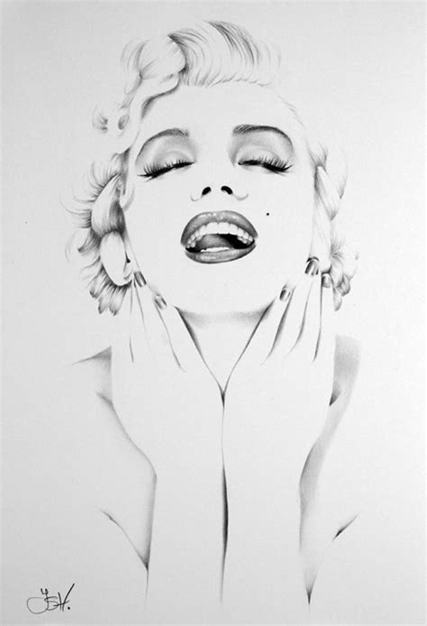 Marilyn Monroe Pencil Drawing Fine Art Signed Print Etsy
