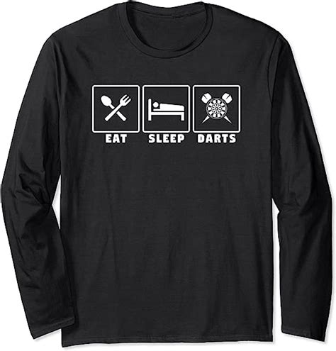 Eat Sleep Darts Darts Player Langarmshirt Amazonde Fashion