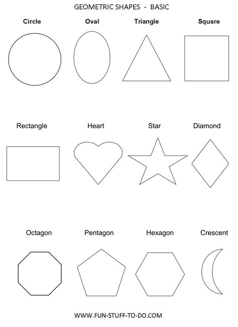 Geometric Shapes Worksheets Free To Print