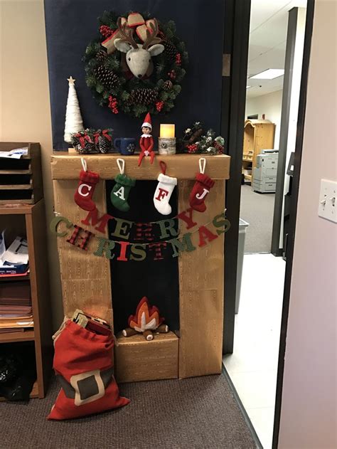 See more ideas about christmas, christmas decorations, christmas holidays. 3D office door for Christmas decorating contest with Elf ...