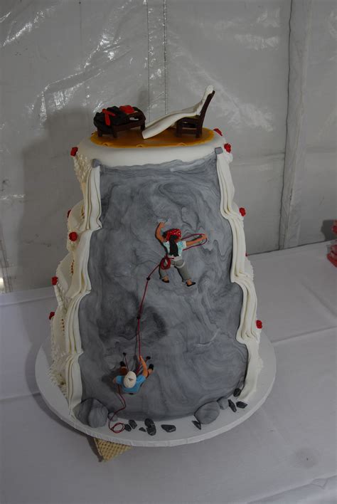 Add to cupcake liners and bake at 350 degrees. Rock Climbers Theme Wedding Cake - CakeCentral.com