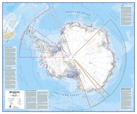 Antarctica Wall Map Political Ct00015 