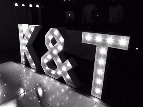 4ft Vintage Light Up ‘ Initial And Initial ‘ Letters Lizard Events Ltd