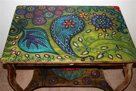 Funky Home Decor Hand Painted Coffee Tablesnightstands All One Of A