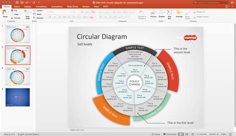 Multi Level Circular Diagram Powerpoint Template