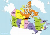 Ciudades Mapa De Canada Con Nombres