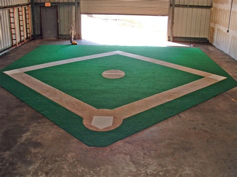 Used white duck tape to create baselines and dugout. Basic Baseball diamond -Trade Show rug - Home Theater ...