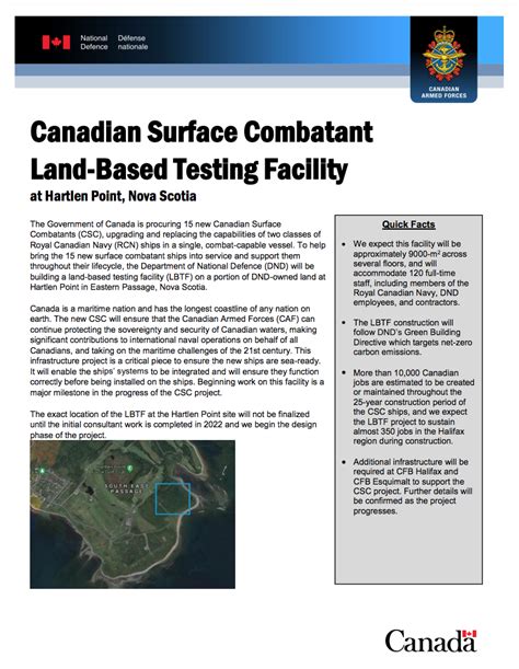 Canadian Surface Combatant Land Based Testing Facility Installation D