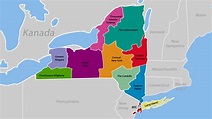 Bundesstaat New York Karte