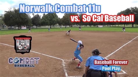 Norwalk Combat11u Vs So Cal Baseball 572023 Youtube