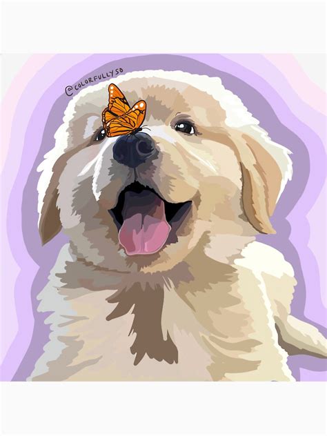 Golden Retriever Puppy With Butterfly On Her Nose T Shirt For Sale
