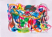mini action painting n°1 Drawing by Romain Charbon | Saatchi Art