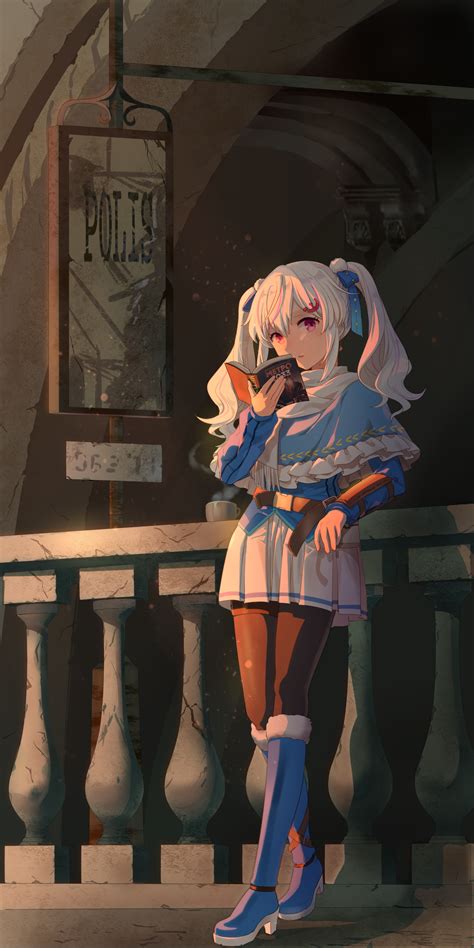 Image of poor image hidden eyes tv tropes forum. Wallpaper : anime girls, original characters, white hair, pink eyes, reading 2160x4320 - richs ...