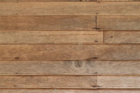 Horizontal Stripes Of Wood Plank Brown Texture With Sean Of Wooden Wall For Background Stock