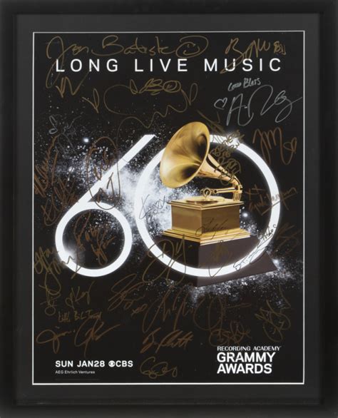 Celebrity Signed Grammy Awards Poster