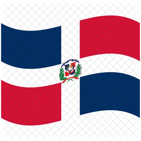 Dominican Republic Flag Icon Download In Flat Style