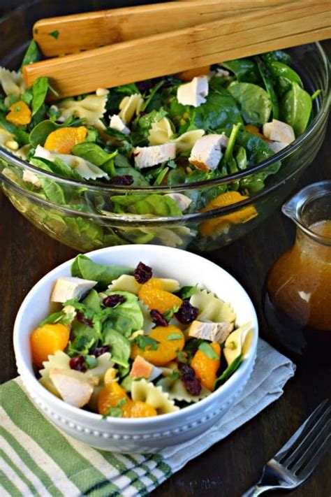 Tell me what you think of it! Mandarin Chicken Pasta Spinach Salad with Teriyaki ...