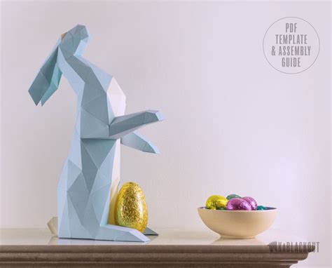 Paper Craft Rabbit Hare Papercraft Papercraft Rabbit Easter Bunny Low