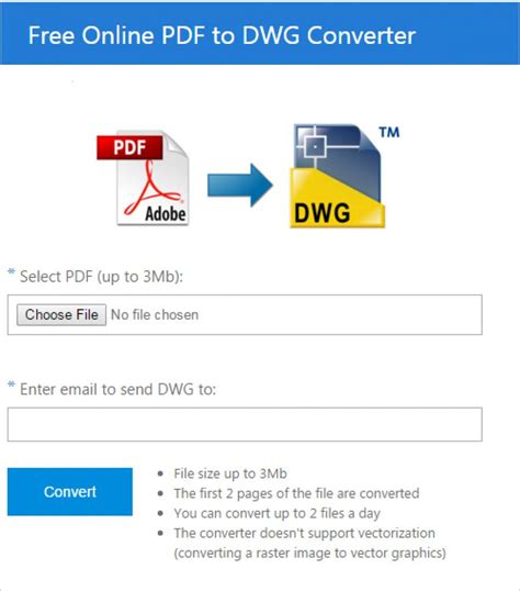 The drawing will contain texts, lines, polylines, splines and images. Free Online PDF to DWG Converter - Review
