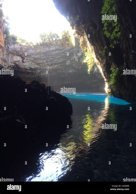 Melissani Cave And Lake In Kefalonia Stock Photo Alamy