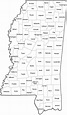 Map Of Mississippi Counties - Map Of Zip Codes