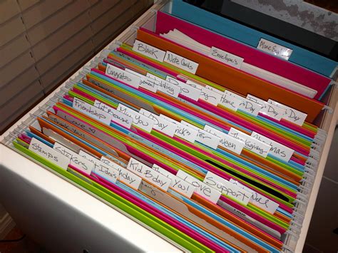 Have A Bunch Of Cards Lying Around Organize Them In Hanging File Folders This Way When You