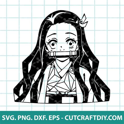 Demon Slayer Svg Cut Files Kamado Nezuko Svg Cut File