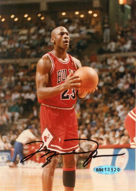Lot Detail Michael Jordan Signed 4x6 Photo Uda