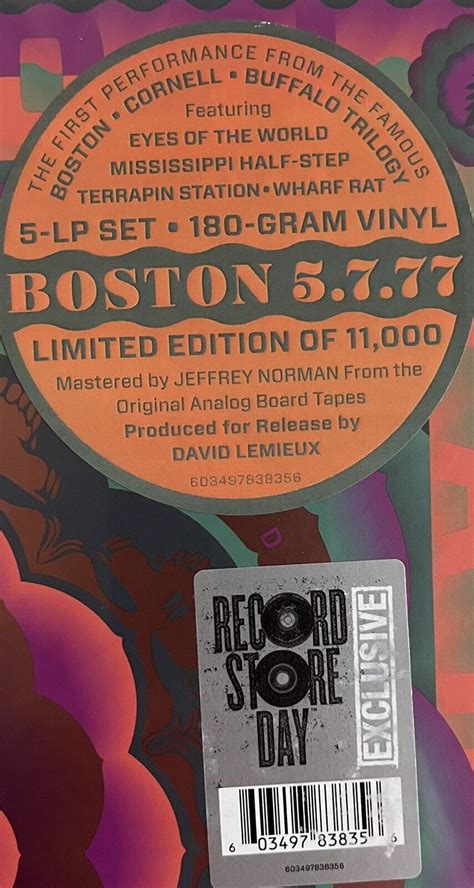 Mavin Grateful Dead Boston Garden Live May 7 1977 5xlp Box Set Rsd