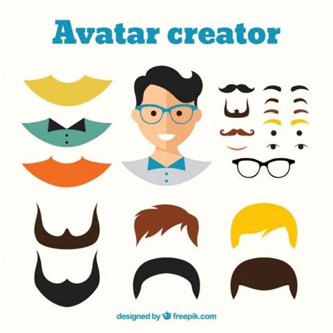 Free Vector Male Avatar Creator Gerador De Avatar Vetores Free Avatar