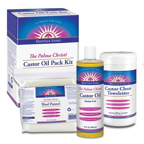 Heritage Store Castor Oil Pack Natural And Unbleached Sewn In Usa Cold Pressed