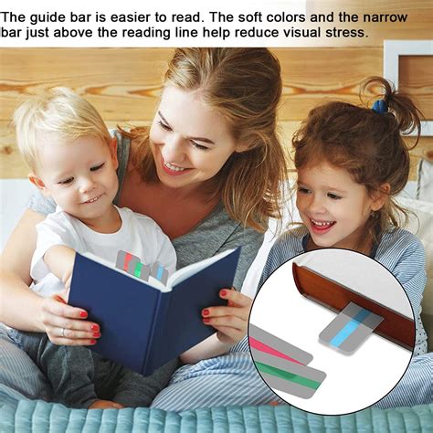 16pcs Coloured Dyslexia Overlays Guided Reading Highlight Strips