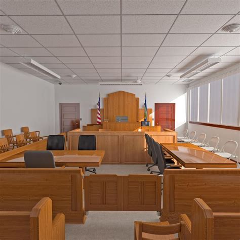 Courtroom 3d Model Ad Courtroommodel Courtroom Architecture Exam