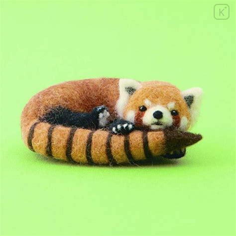 Japanese diy candies are great fun for the whole family. Japan Hamanaka Wool Needle Felting Kit - Red Panda | Kawaii Limited
