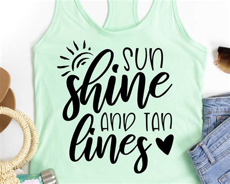 sun shine and tan lines beach svg files for cricut beach etsy