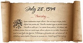 What Day Of The Week Was July 28, 1594?