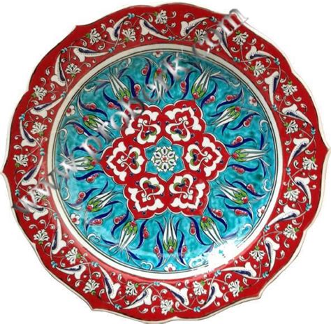 İZNİK ÇİNİ TABAK Ceramic Plates Decorative Plates Textile Patterns