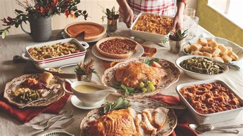 A traditional thanksgiving meal consists of special dishes that celebrate america's history—including some fairly recent developments in the country's cuisine. Cracker Barrel Has Thanksgiving Heat n' Serve Dinner ...