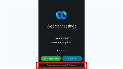 how to create cisco webex meetings account in android youtube