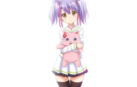 Wallpaper Kawaii Girl Game Flower Dress Nothing Anime Cat