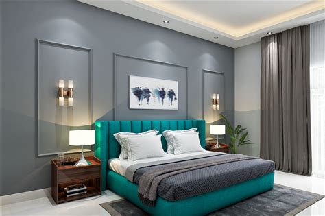Convenient Classic Styled Compact Sized Master Bedroom Design Livspace