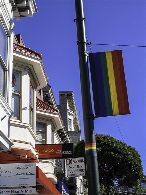 Lgbt Pride Flag In The Castro San Francisco California Image Free