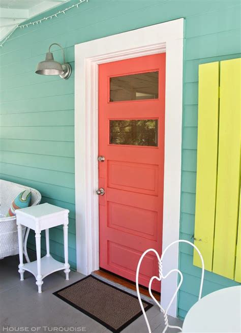 Six inspiring house exteriors (and my potentially shocking final house color choice). coral door | Jane Coslick | Doc Holiday Cottage - Tybee ...