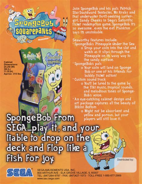 The Arcade Flyer Archive Arcade Game Flyers Spongebob Squarepants