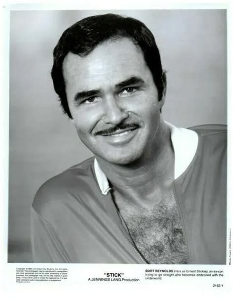 Burt Reynolds Stick Open Shirt Hairy Chest Smiling Original X Photo Picclick