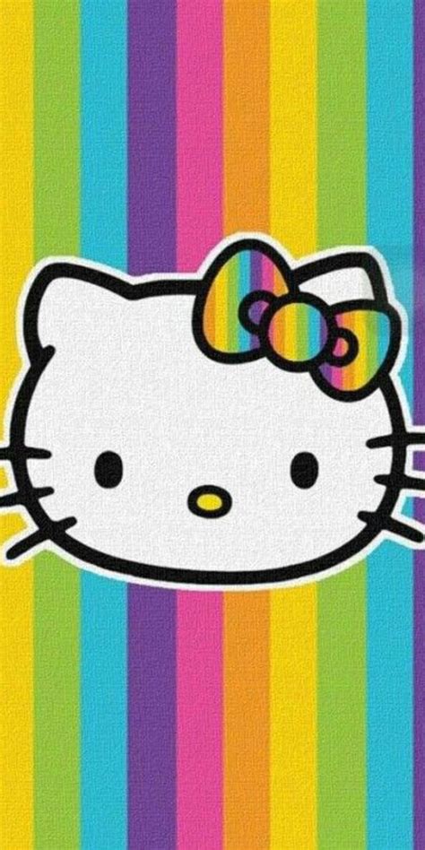 Hello Kitty Strips Hd Phone Wallpaper Peakpx