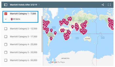 Map Of All Marriott Hotels Sortable By Category Flytrippers