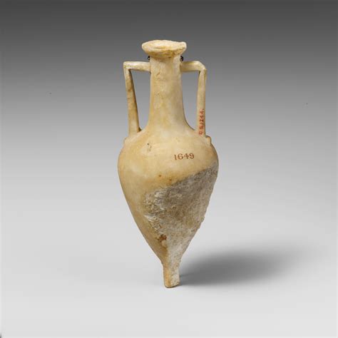 Alabaster Amphoriskos Small Flask Cypriot Hellenistic The Met