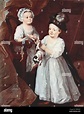 William Hogarth - Portrait Lady Mary Grey Lord George Grey 1740 Stock ...